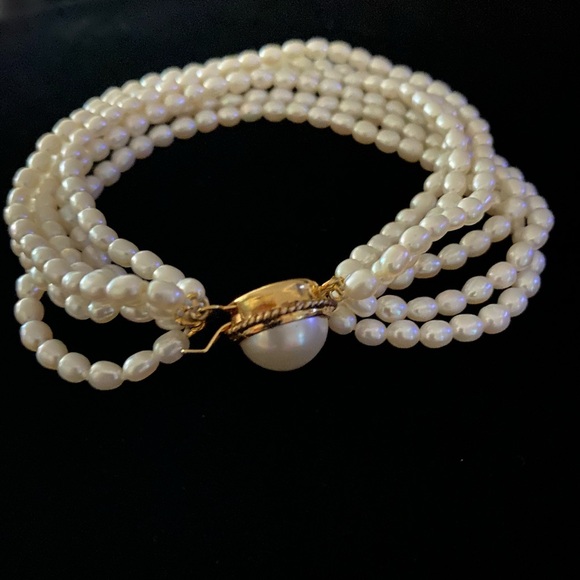 BRIDAL COSTUME PEARL BRACELET - Picture 2 of 6